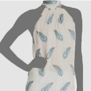 RAMY BROOK HALTER FEATHER TOP